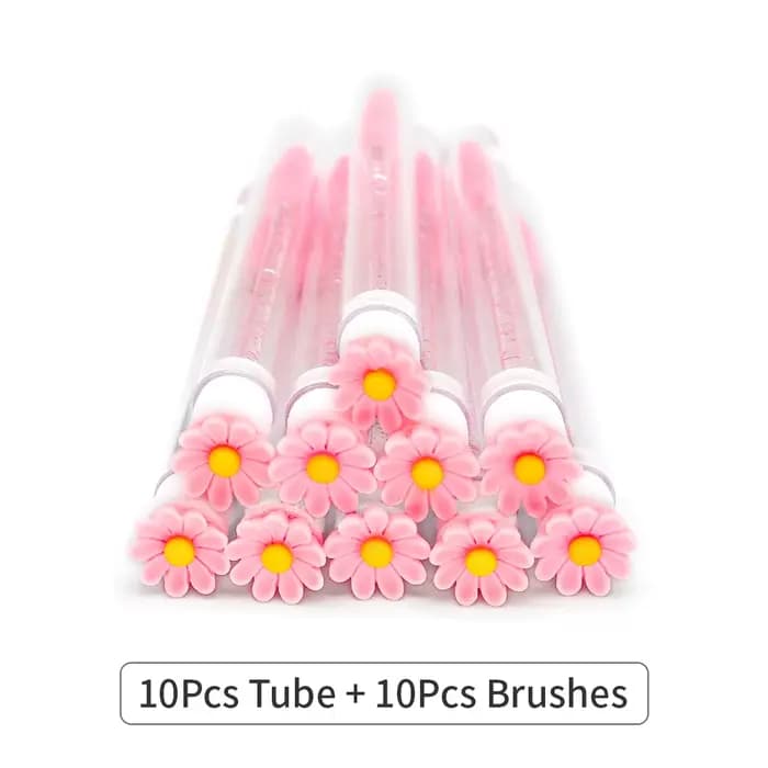 Tubes de brosse à cils avec baguettes de Mascara en cristal, peigne à sourcils, conteneur de bobines