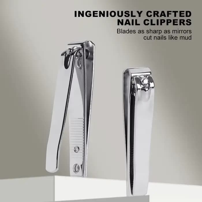 Coupe-ongles professionnel en métal, coupe-ongles avec lime à ongles, outils de manucure tranchants 