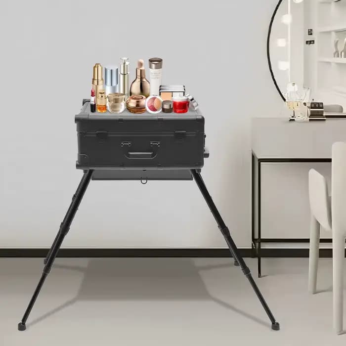Nouvelle trousse de maquillage multifonctionnelle avec miroir, table de maquillage, étagères profess