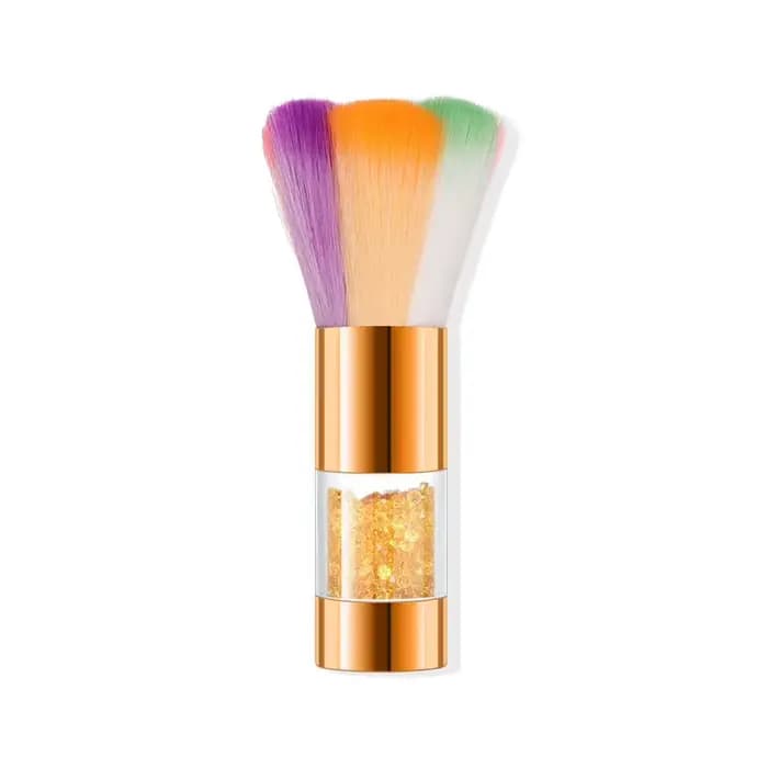Grands pinceaux de maquillage moelleux, arc-en-ciel, multicolores, en forme de pétale, pour poudre b