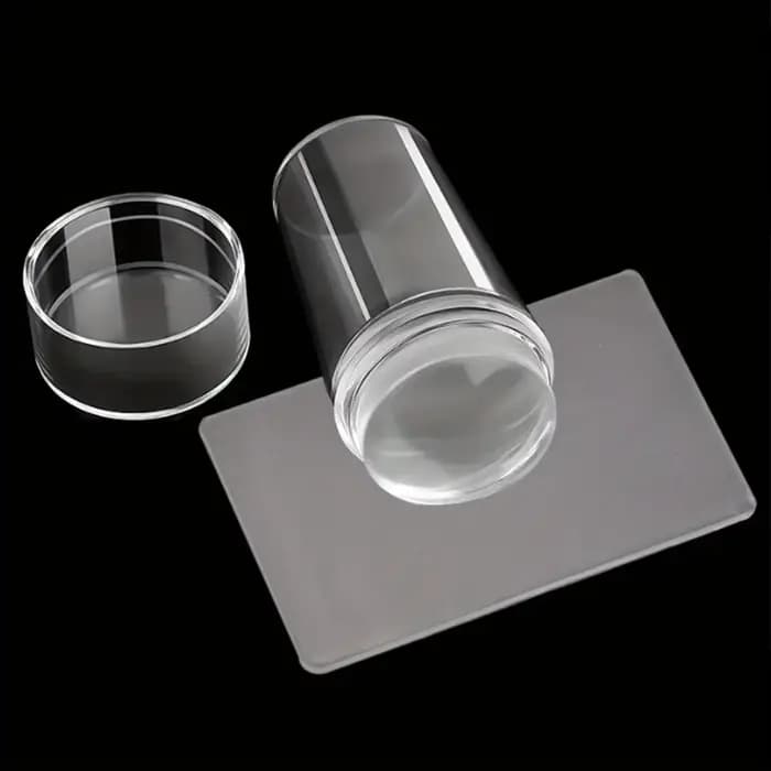 Plaques d'estampage pour ongles, gelée transparente Pure, ensemble de grattoirs pour Nail Art, impre