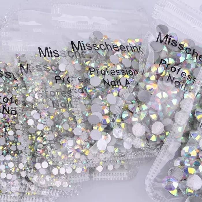 144/288/1440 pièces SS3-SS50 cristal AB clair Strass pour ongles Non correcteurs pierres à dos plat 