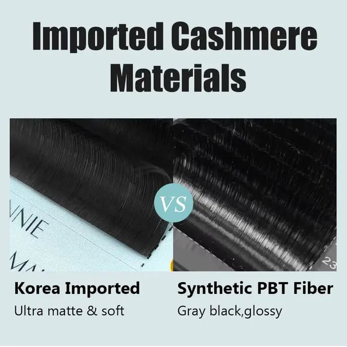 Abonnie Cils en cachemire Extensions de cils classiques Volume russe cils noirs mats