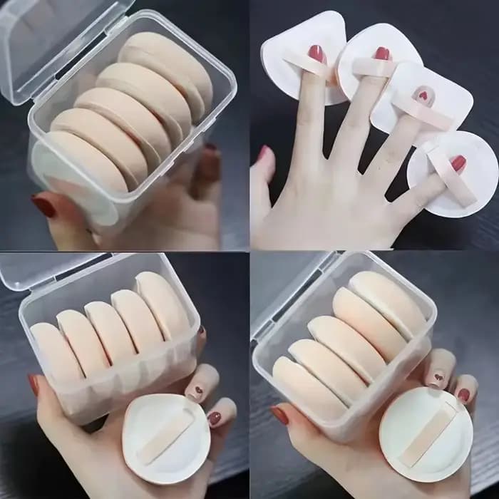 Bouffées de fond de teint en forme de goutte pour femme, éponge de maquillage portable, mélangeur de