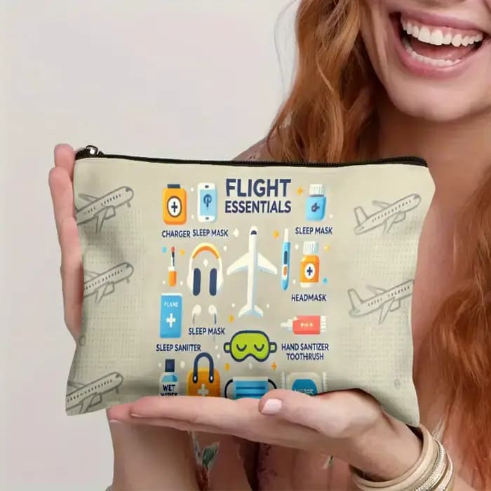 Un sac de maquillage essentiel de voyage – jolie pochette multifonctionnelle à fermeture éclair pour
