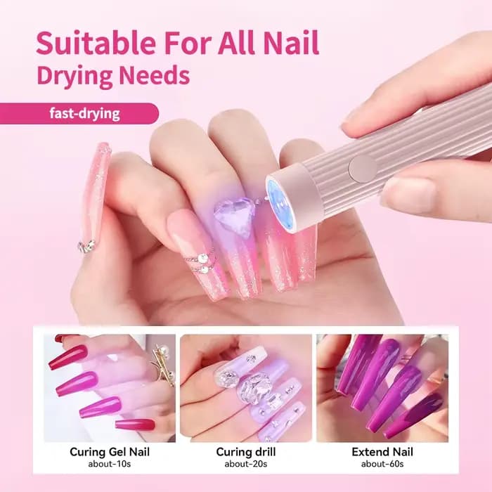 YIKOOLIN 1 Pc stylo forme Portable UV/LED lampe à ongles pour vernis Gel et presse sur ongles sans f