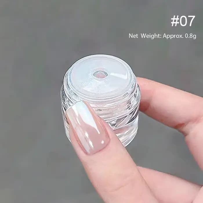 1 pot placage Aurora Chrome poudre à ongles haute brillance clair de lune miroir Fine paillettes Pig