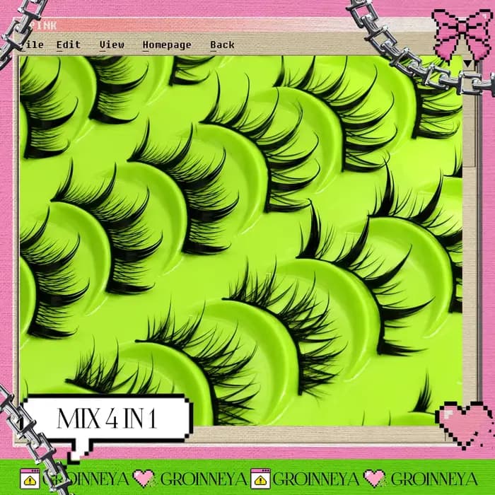 GROINNEYA Manga cils style mixte 5/9/20 paires 3D 6D 8D cils de vison cils naturels doux croix vapor