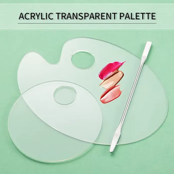 Palette acrylique transparente, tige de mélange, maquillage, peinture, vernis à ongles, ensemble d'o