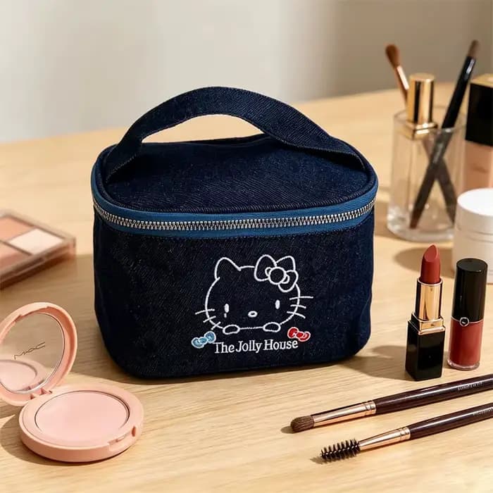 Sac de maquillage dessin animé Kawaii HelloKitty, sac à main, grande capacité, adapté pour ranger le