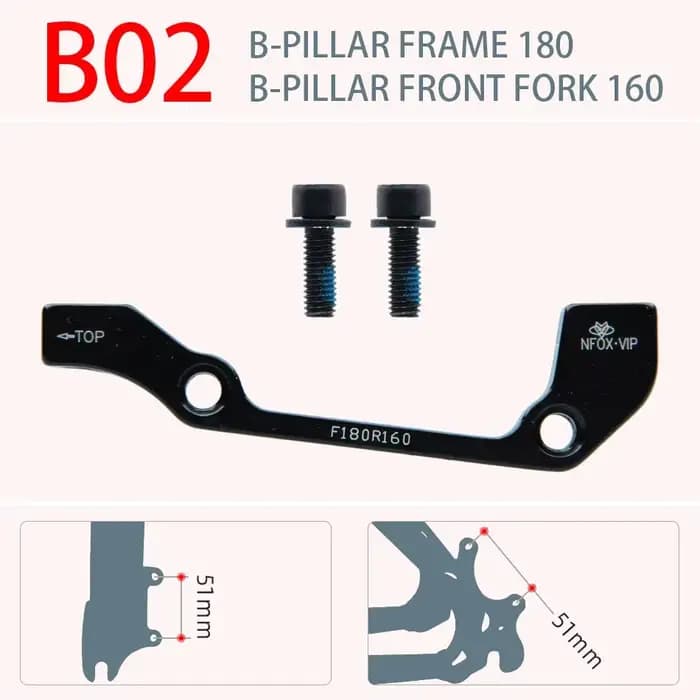 Jeu de plaquettes de frein à disque pour vélo de montagne électrique PM/IS 160 180 203 Mm, adaptateu