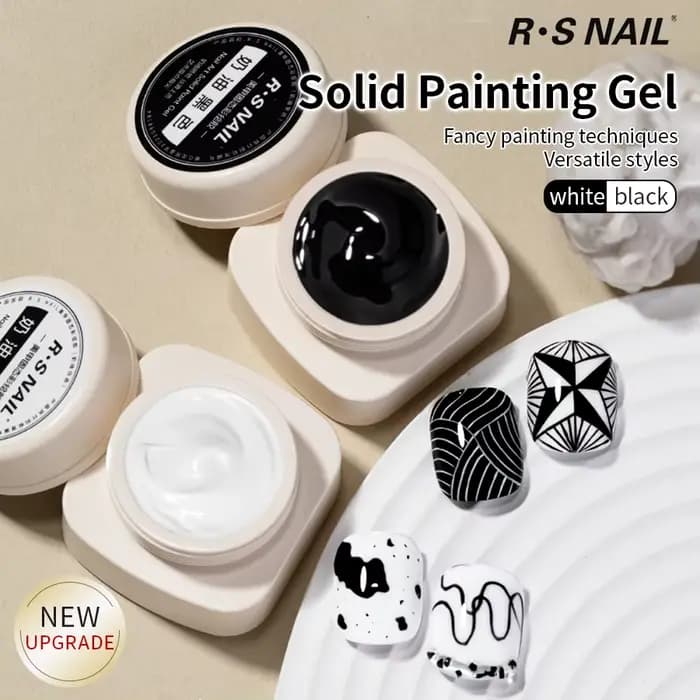 RS NAIL 5g peinture Gel vernis à ongles noir blanc peinture à ongles Art Gel ligne fleur dessin Gel 