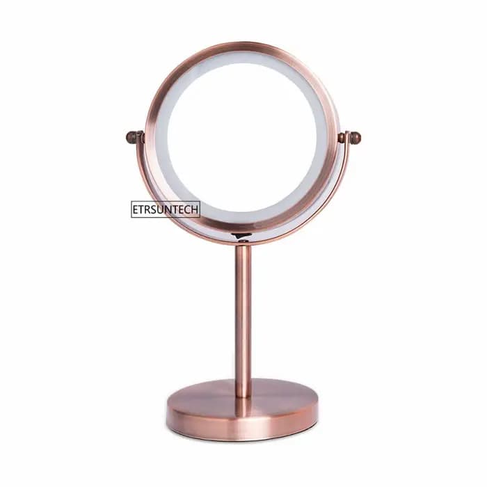 Miroir Double face grossissant 6 "1X/3X avec support 18 LED éclairé miroir cosmétique de maquillage 