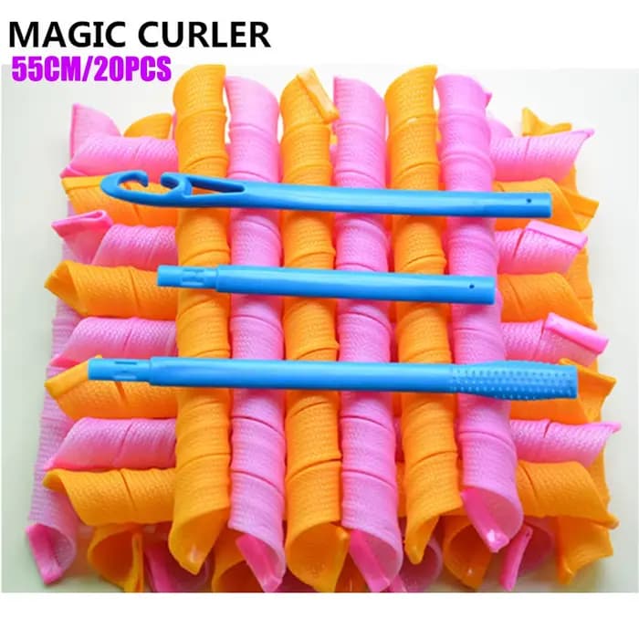 20 pièces/sac 55cm bigoudis magiques bigoudis à la mode facile à utiliser sans chaleur boucles spira