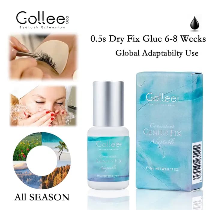 Gollee 1s colle à cils secs utilisation de adaptabilité colle d'extension de cils imperméable 6-8 se