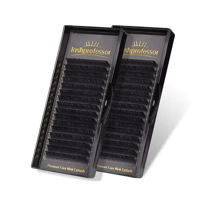 Lashprofessor 10 plateaux/lot fournitures de cils classiques en gros naturel doux mat noir individue