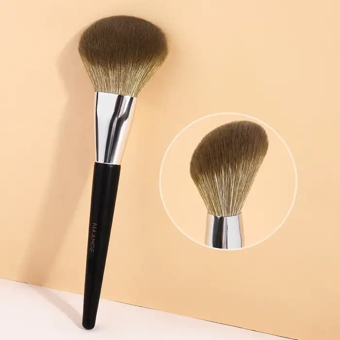 MAANGE – brosse à poudre inclinée professionnelle, grand cheveux doux et Dense pour poudre minérale,