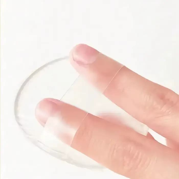 Éponge de maquillage en silicone, 1/2 pièces, éponge transparente pour fond de teint, non absorbante