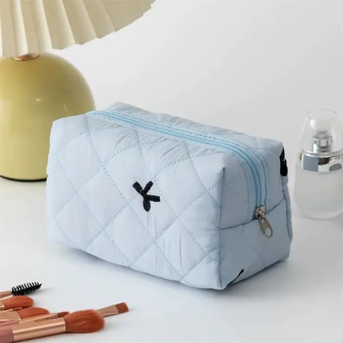Pochette à maquillage brodée pour femmes, grande capacité, sac de rangement pour cosmétiques et arti