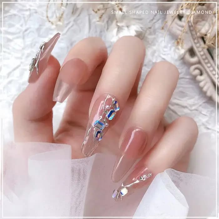 Strass pour ongles de forme mixte, Mini pierres de cristal à dos plat, accessoires 3D pour Nail Art,