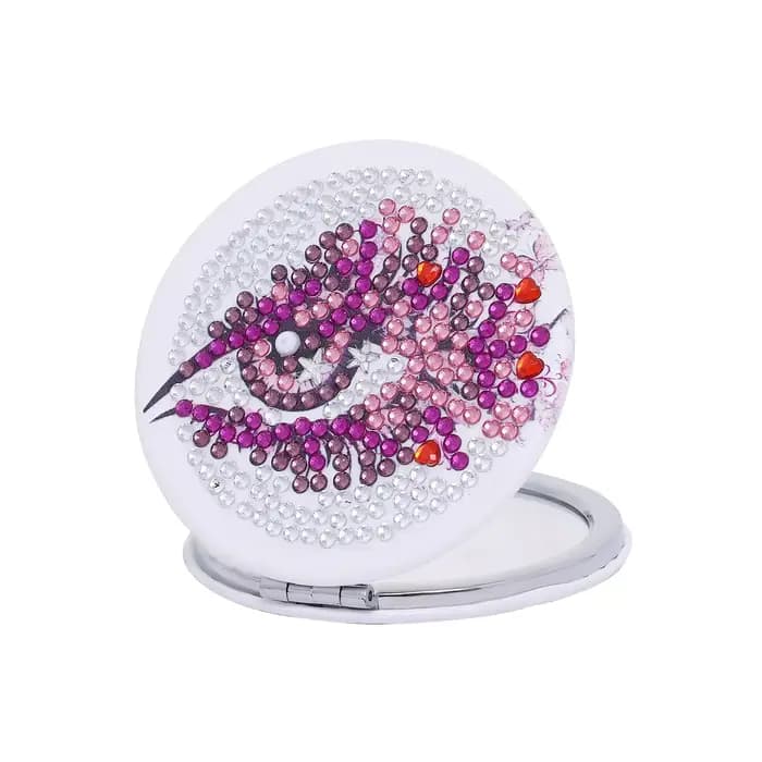 Kit de miroir de poche pliable portable pour adultes, bricolage, art diamant animal, compact, peintu