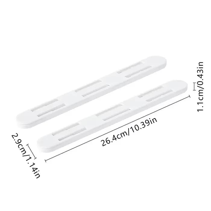 Glissières Blanches pour Placard de Cuisine et Chambre à Coucher, R64.Bin, 2 Pièces/Ensemble