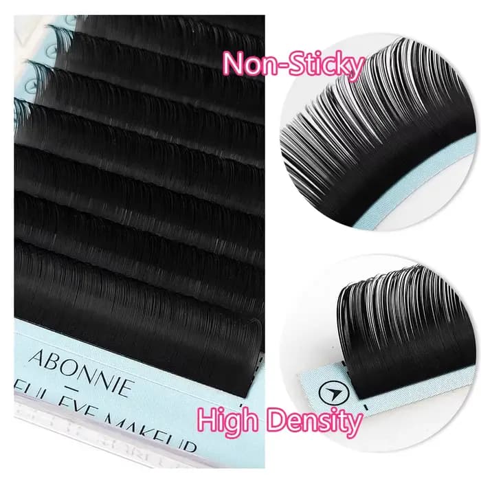 Abonnie Cils en cachemire Extensions de cils classiques Volume russe cils noirs mats