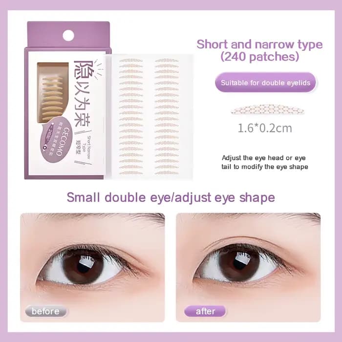 Autocollants Double paupière, 240 pièces, bandes de beauté naturelles invisibles et durables pour fa