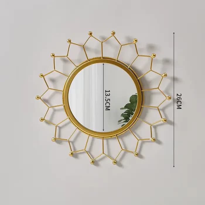 Petit miroir De maquillage doré esthétique pour filles, miroir De maquillage mural De chambre à couc
