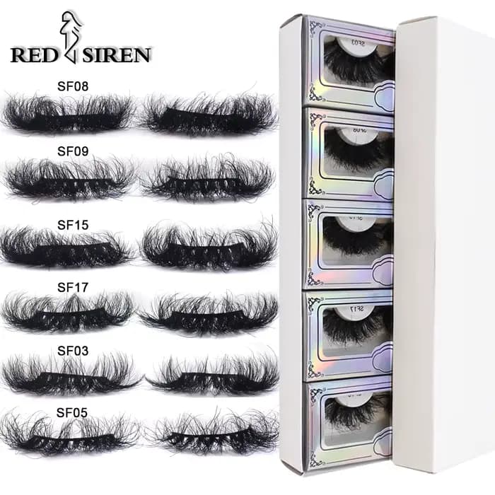 Cils en vison 5/10/30/50 paires, cils longs de 25mm, vaporeux, en vrac, maquillage 25mm, vente en gr