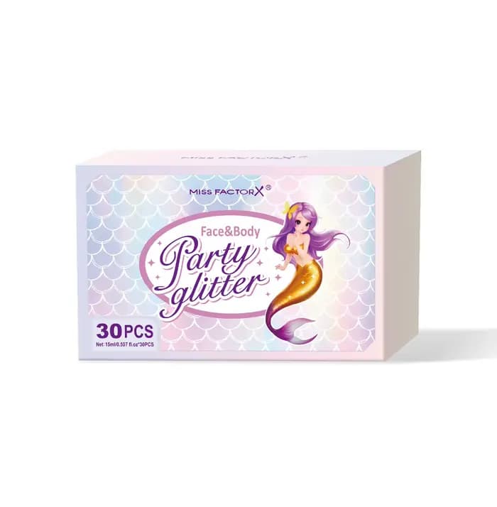30 pièces/boîte Gel pailleté pour le corps du visage, adapté aux femmes, cheveux grossiers brillants