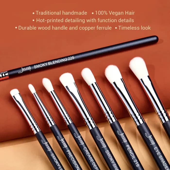 Jessup-Ensemble de pinceaux pour les yeux, pinceau de maquillage pour fard à barrage, mélange synthé