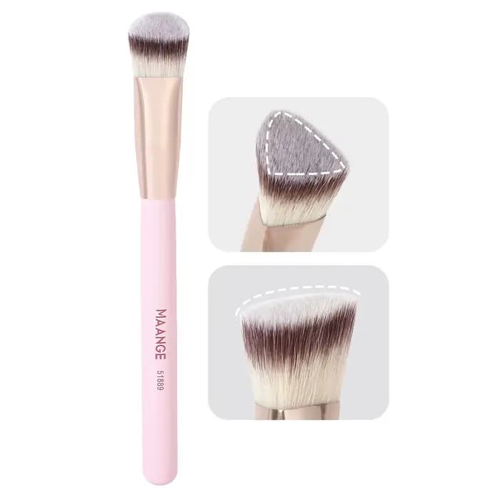 MAANGE-Pinceau de maquillage sous les yeux, brosse triangulaire pour fond de teint, mélange de crème