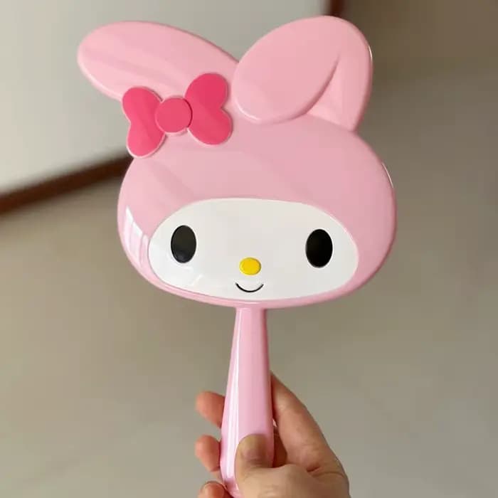 My Melody miroir de maquillage à main dessin animé mignon exquis pratique miroir de maquillage porta