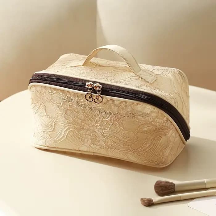Sacs de maquillage en dentelle pour femmes, sac à main, organisateur de voyage, pochette de rangemen