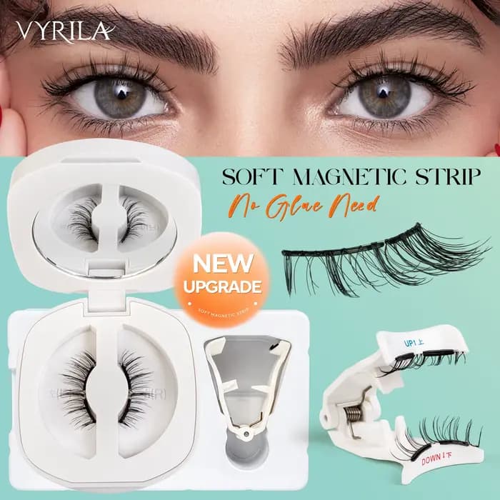 VYRILA cils magnétiques doux aucune colle nécessaire cils 3D d'aspect naturel réutilisables facile à