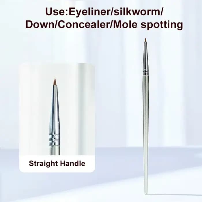 Brosse Eyeliner à tête courbée, brosse de maquillage pour les yeux, brosse anti-cernes sous les yeux