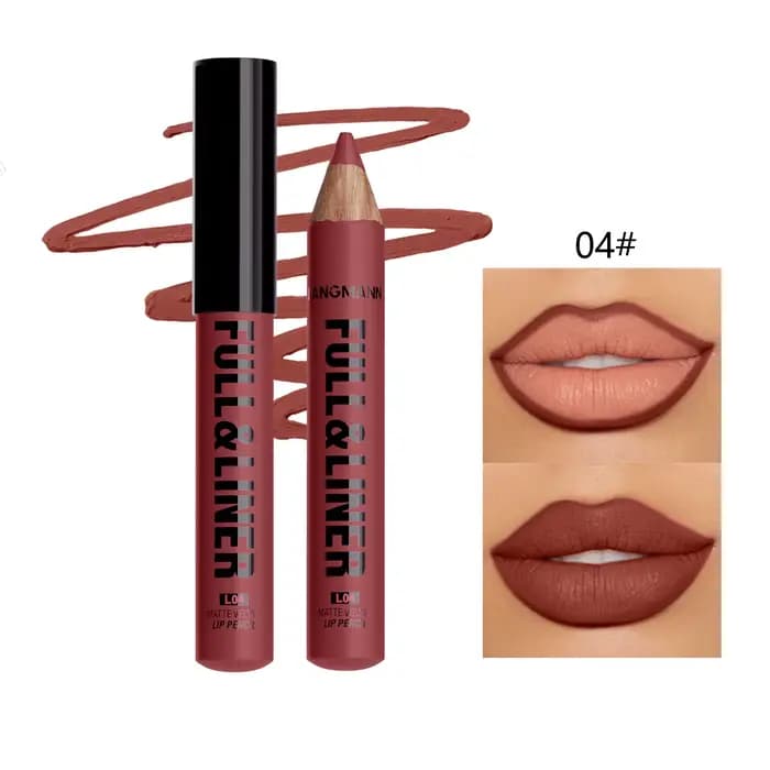Crayon à lèvres mat, rouge à lèvres, stylo en bois peut être coupé, le crayon à lèvres dure longtemp