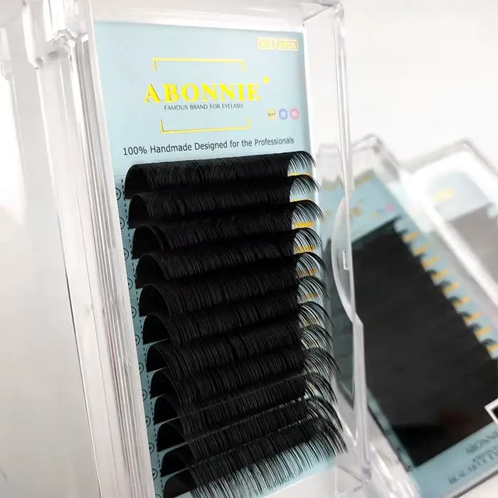 ABONNIE-Extensions de Cils Individuels en Cachemire, Faux-Cils Classiques en Vison Doux Noir, Platea