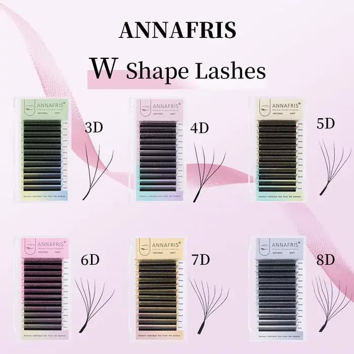 ANNAFRIS ventilateur de Volume préfabriqué YY 3D 4D 5D cils en forme de W floraison automatique W Ex