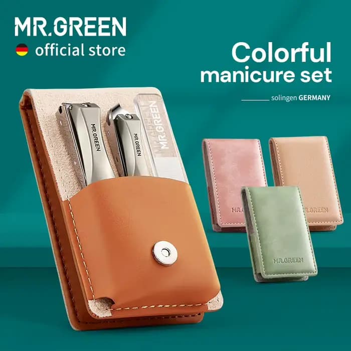 MR.GREEN-Ensemble de manucure portable, ciseaux de qualité, coupe-ongles en acier inoxydable, outil 