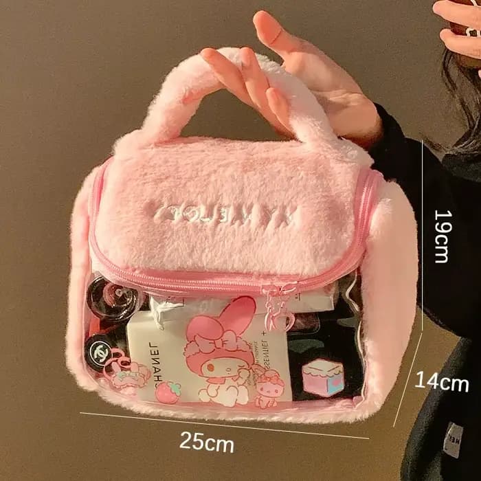 Sac de maquillage Hello Kitty, sac de maquillage mignon kawaii pour filles, sac de rangement de maqu