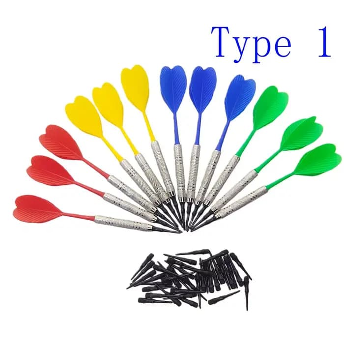 Fléchettes électroniques en plastique, 12 pièces, 14g, pour planches électroniques, jeu de fléchette