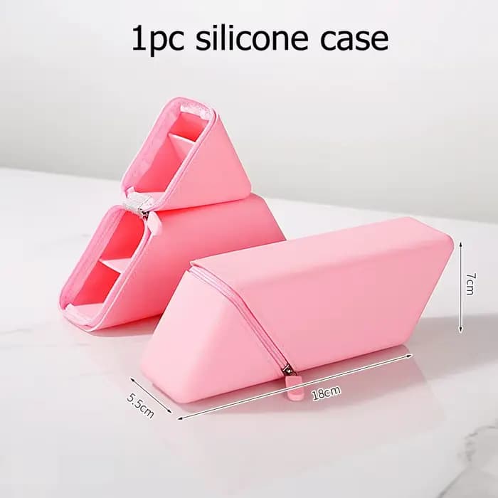 Trousse à crayons pliable en Silicone, grande capacité, extensible, verticale, polyvalente, papeteri