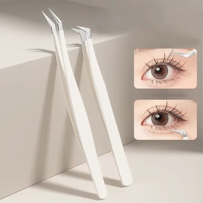 Pince à épiler pour extensions de cils en acier inoxydable, haute qualité, couleur or rose, tous les