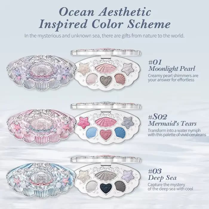 Flower Knows Shell's Jewel Collection Palette de maquillage 6 couleurs