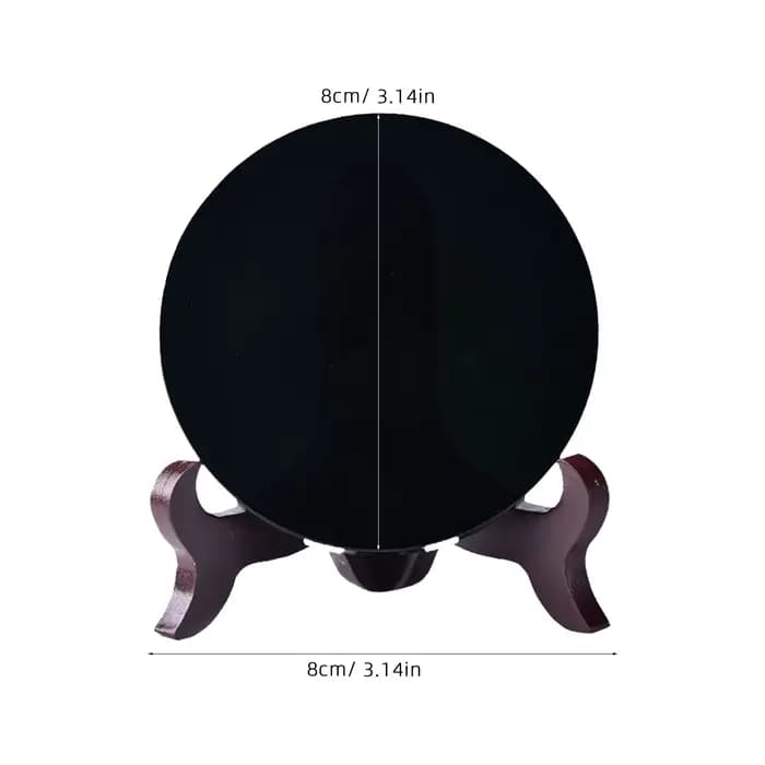 Miroir de plongée noir en obsidienne, miroir décoratif de Divination, décoration de maison, décorati