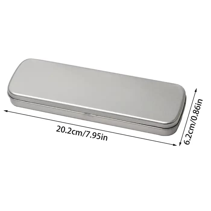 Boîte à stylos en métal, boîte en fer, crayon métallique polyvalent, papeterie pour étudiants, boîte