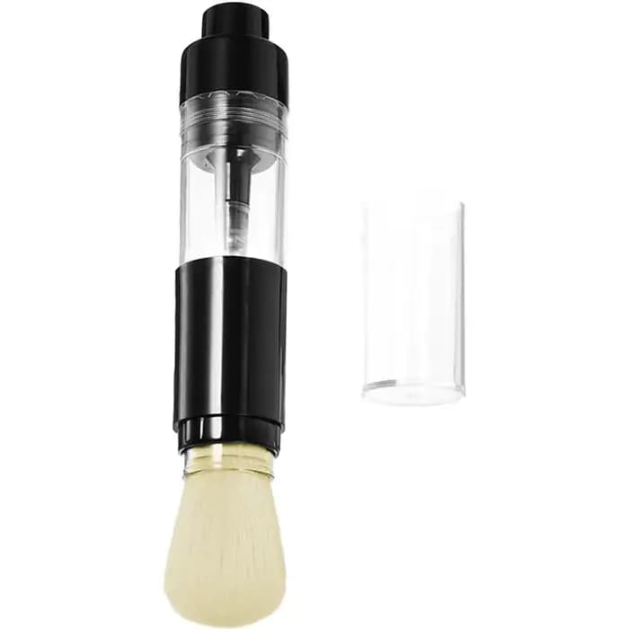 Pinceau à poudre rechargeable pour poudre libre, pinceau de maquillage de voyage, applicateur, pince