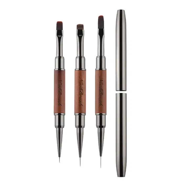 Stylo à ongles Double extrémité, brosse de colle, stylo de photothérapie, brosse de revêtement de Ge